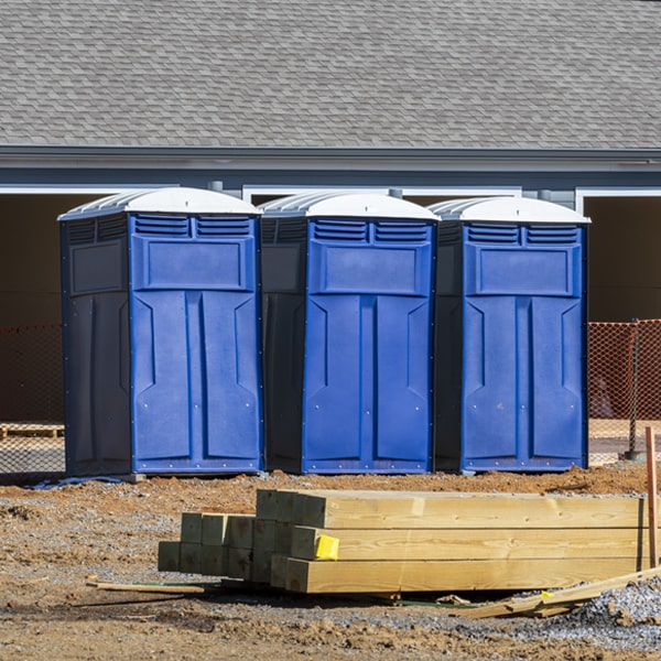 what is the expected delivery and pickup timeframe for the porta potties in Russell